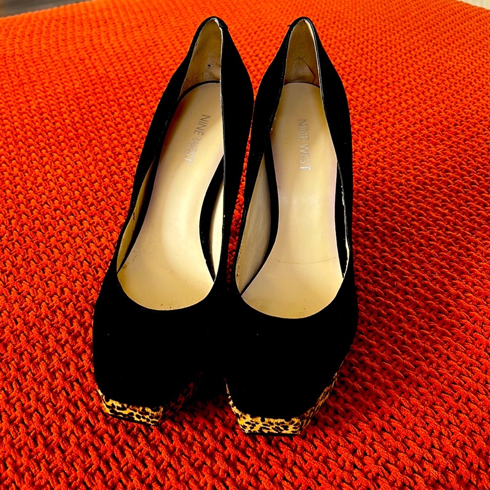 Nine West cheetah print detail platform pumps - Picture 2 of 6